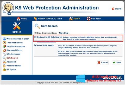 Ekraanipilt K9 Web Protection Windows 8.1