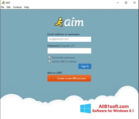 Ekraanipilt AOL Instant Messenger Windows 8.1
