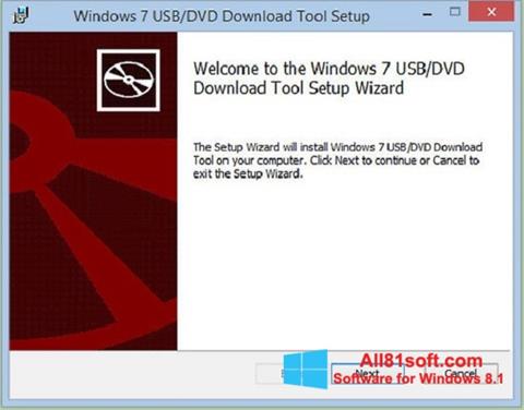 Ekraanipilt Windows 7 USB DVD Download Tool Windows 8.1