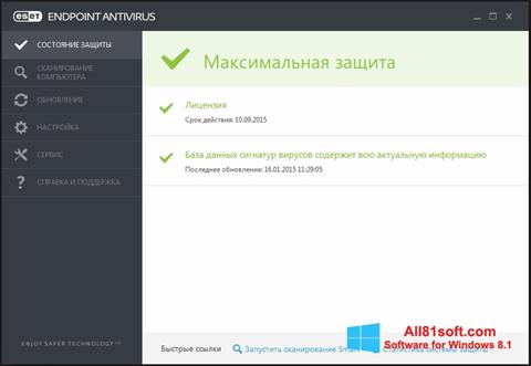 Ekraanipilt ESET Endpoint Antivirus Windows 8.1