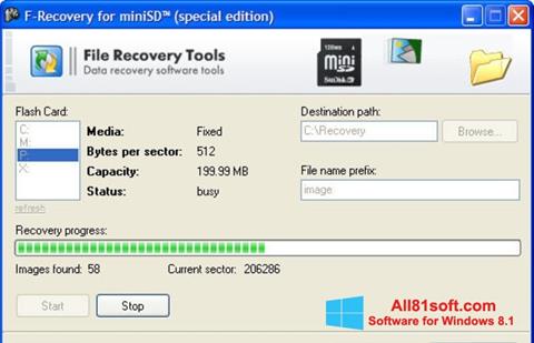 Ekraanipilt F-Recovery SD Windows 8.1