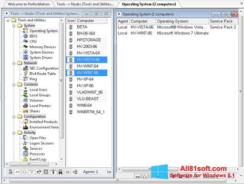 Ekraanipilt Remote Administration Tool Windows 8.1