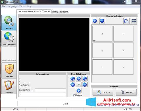 Ekraanipilt webcamXP Windows 8.1