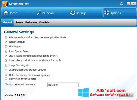 Ekraanipilt Driver Reviver Windows 8.1