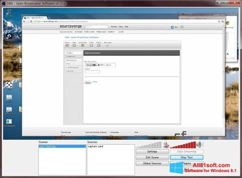 Ekraanipilt Open Broadcaster Software Windows 8.1