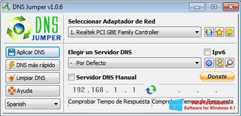 Ekraanipilt DNS Jumper Windows 8.1