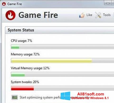 Ekraanipilt Game Fire Windows 8.1