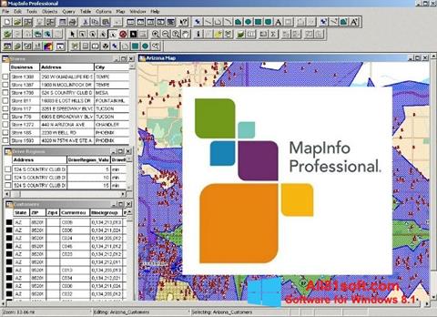 Ekraanipilt MapInfo Professional Windows 8.1