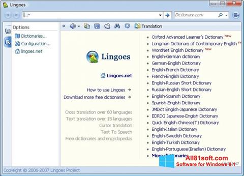 Ekraanipilt Lingoes Windows 8.1