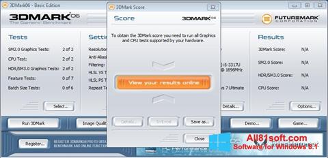 Ekraanipilt 3DMark06 Windows 8.1