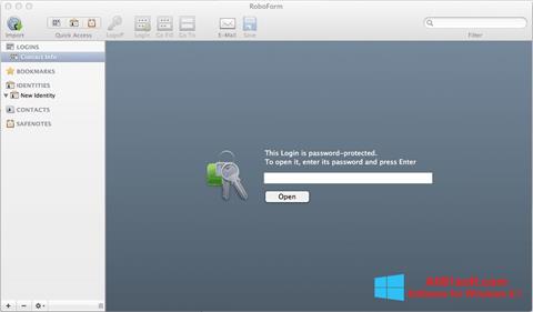 Ekraanipilt RoboForm Windows 8.1