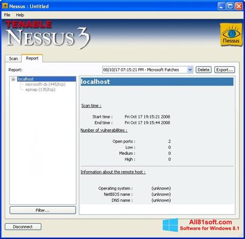 Ekraanipilt Nessus Windows 8.1