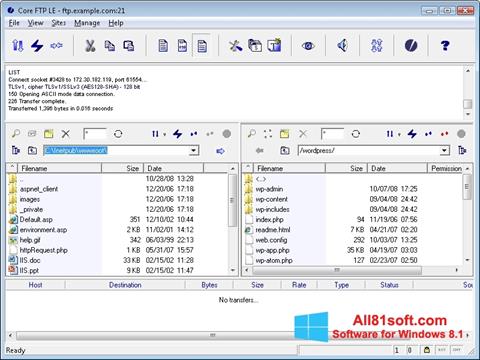 Ekraanipilt Core FTP Windows 8.1