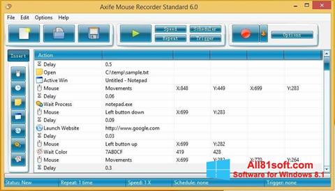Ekraanipilt Mouse Recorder Windows 8.1