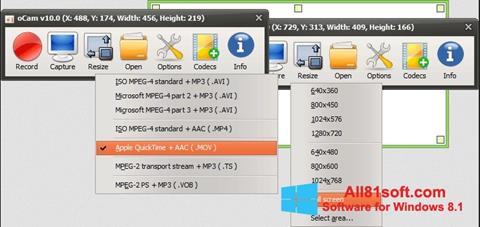 Ekraanipilt oCam Screen Recorder Windows 8.1