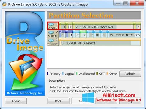 Ekraanipilt R-Drive Image Windows 8.1