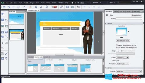 Ekraanipilt Adobe Captivate Windows 8.1