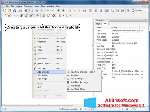 Ekraanipilt Foxit PDF Editor Windows 8.1