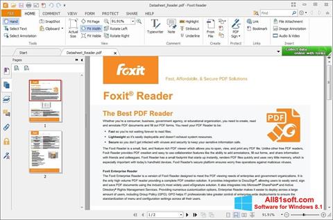 Ekraanipilt Foxit Reader Windows 8.1