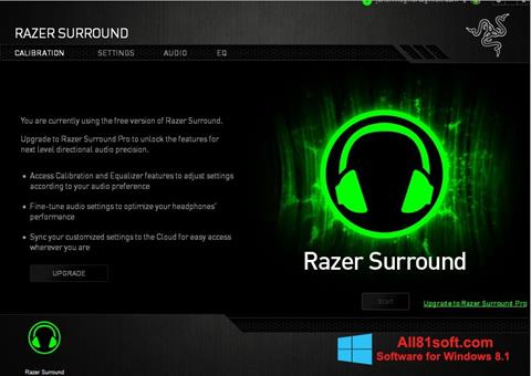 Ekraanipilt Razer Surround Windows 8.1