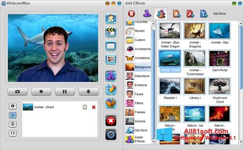 Ekraanipilt WebcamMax Windows 8.1