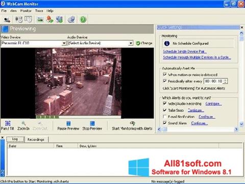 Ekraanipilt WebCam Monitor Windows 8.1