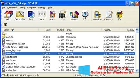 Ekraanipilt WinRAR Windows 8.1