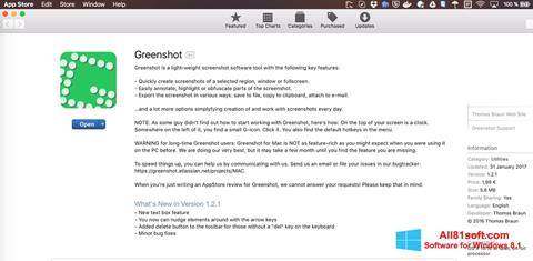Ekraanipilt Greenshot Windows 8.1