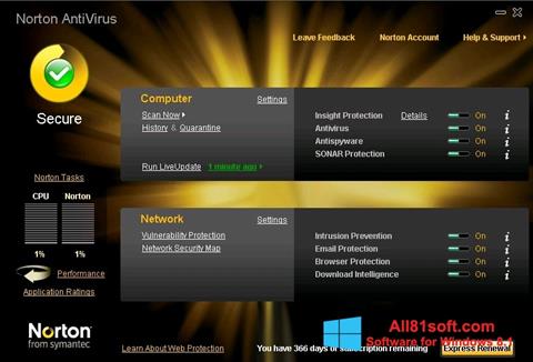 Ekraanipilt Norton AntiVirus Windows 8.1
