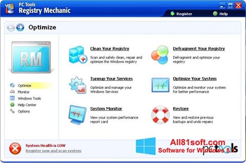 Ekraanipilt Registry Mechanic Windows 8.1