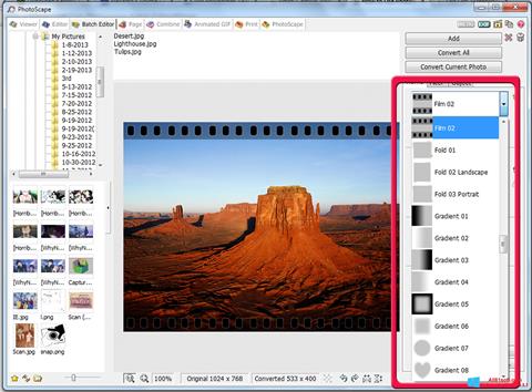 Ekraanipilt PhotoScape Windows 8.1