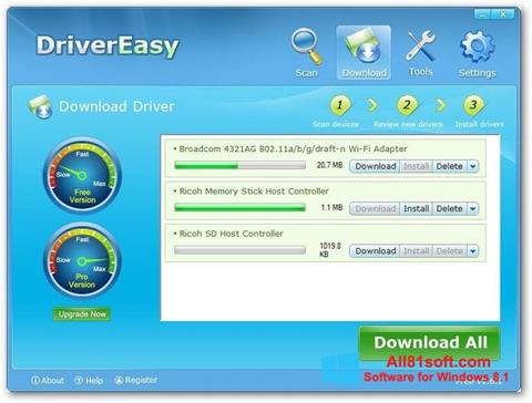 Ekraanipilt Driver Easy Windows 8.1