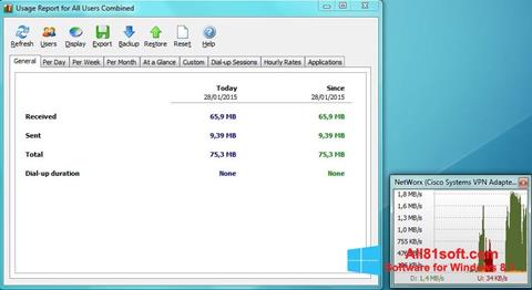 Ekraanipilt NetWorx Windows 8.1