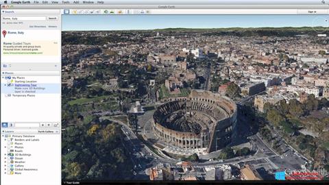 Ekraanipilt Google Earth Windows 8.1