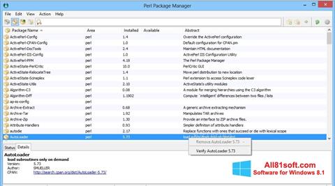 Ekraanipilt ActivePerl Windows 8.1