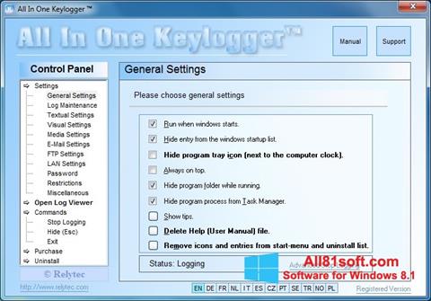 Ekraanipilt Keylogger Windows 8.1