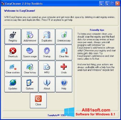 Ekraanipilt EasyCleaner Windows 8.1
