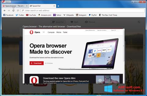 Ekraanipilt Opera Developer Windows 8.1