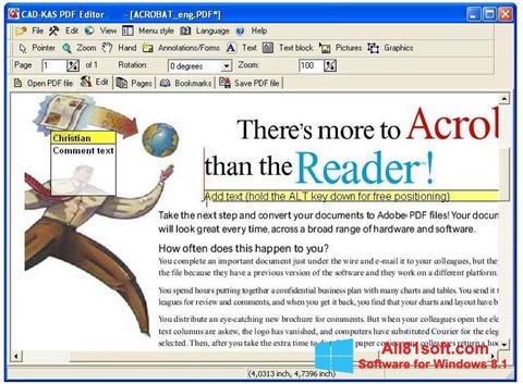 Ekraanipilt PDF Reader Windows 8.1