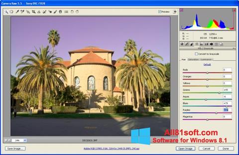 Ekraanipilt Adobe Camera Raw Windows 8.1