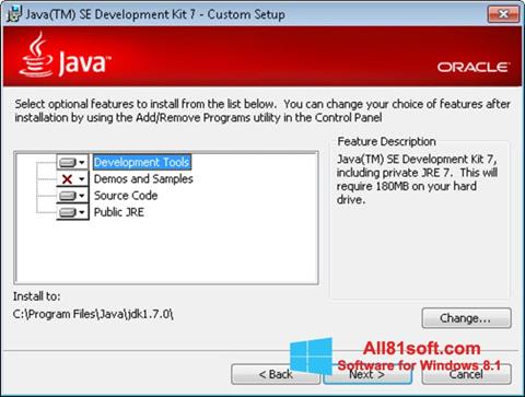 Ekraanipilt Java Development Kit Windows 8.1