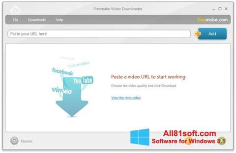Ekraanipilt Freemake Video Downloader Windows 8.1
