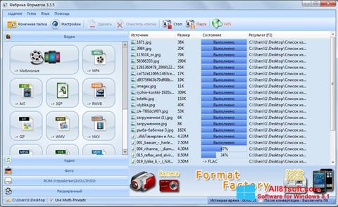 Ekraanipilt Format Factory Windows 8.1