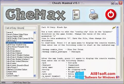 Ekraanipilt CheMax Windows 8.1