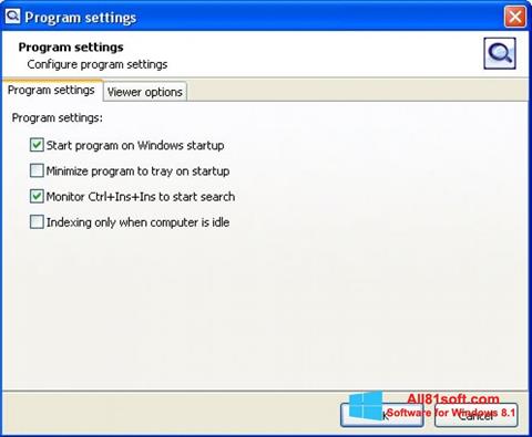 Ekraanipilt SearchInform Windows 8.1