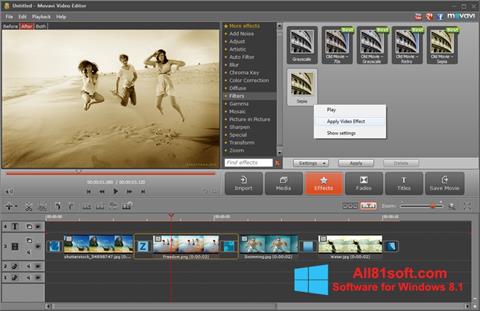 Ekraanipilt Movavi Video Editor Windows 8.1